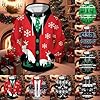 BmDSGC Christmas Sweatshirts for Men Oversized Xmas Top Christmas Tree Gnome Santa Claus Print Jumper Xmas Sweater Top Holiday Crewneck Long Sleeve Shirts Unisex Sweatshirts Plain Gym Casual (Red,S) #4