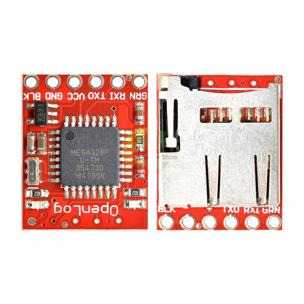 Registratore Dati OpenLog Rosso | ATmega328 Con Micro SD | Open Source