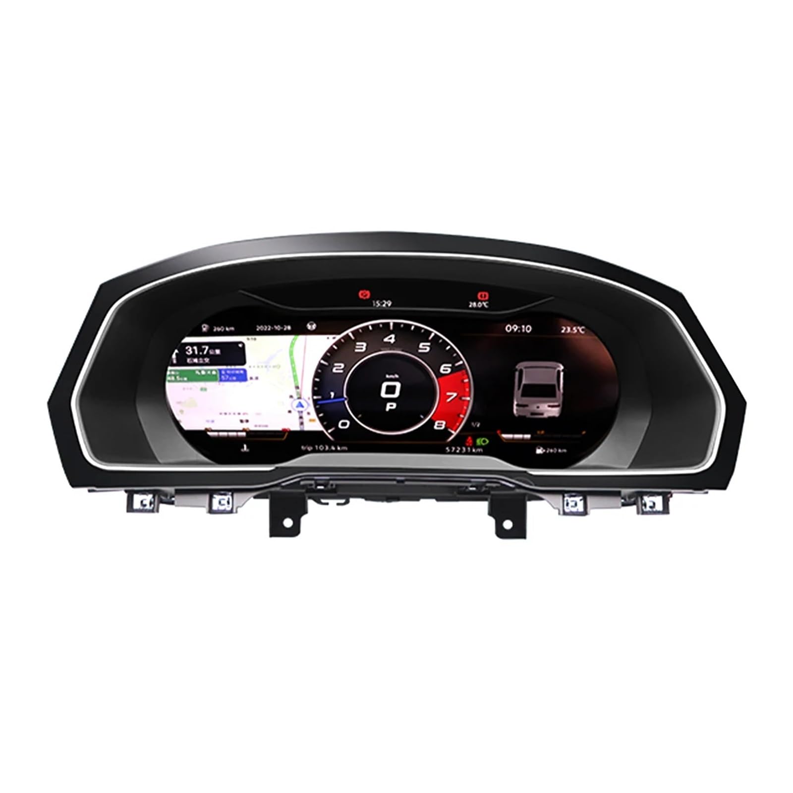 DGOINGPI Boost Gauge 12.3'' LCD Digital Gauge Cluster Fit For Volkswagen Fit For Passat B8 CC Variant 2017-21 Ntg4.5 Radio Instrument Cluster