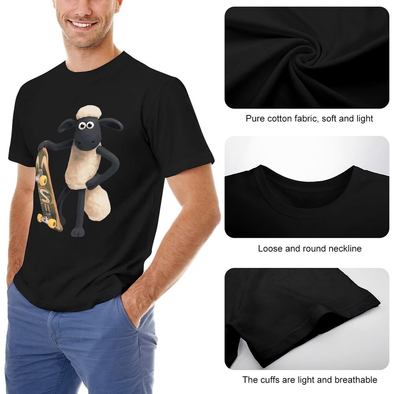 Amazon.co.jp: メンズ Tシャツ ひつじのショーン 羊 半袖 おしゃれ 