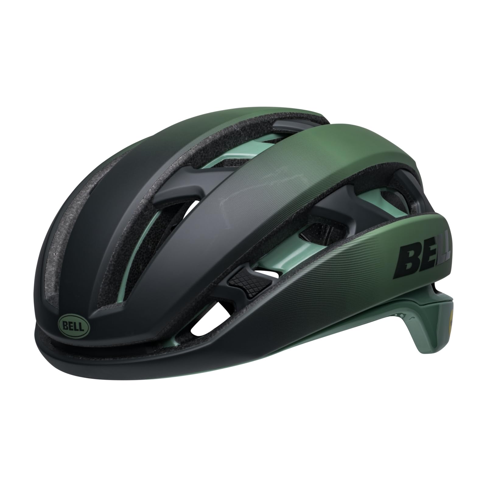 BELL XR Spherical Adult Road Bike Helmet - Matte/Gloss Greens (2023), Medium (55-59 cm) โ image 1