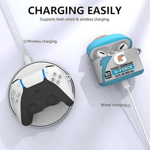 Miniatura 4 de 3Pack Game Controller Airpods Pro Case Sport Water Cute 3D Cartoon Food Silicone Case Design Airpods Pro Cover Funny Protective Skin Accessories