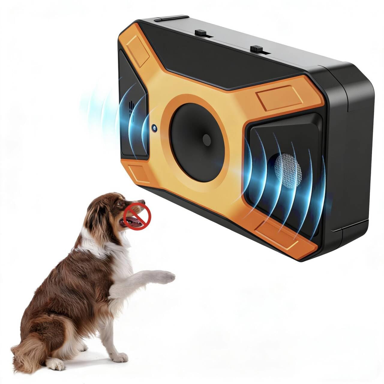 Appareil anti-aboiement pour chien - Répulsif à ultrasons pour chien - Convient pour toutes les tailles et toutes les tailles - Appareil anti-aboiement automatique - 3 fréquences réglables