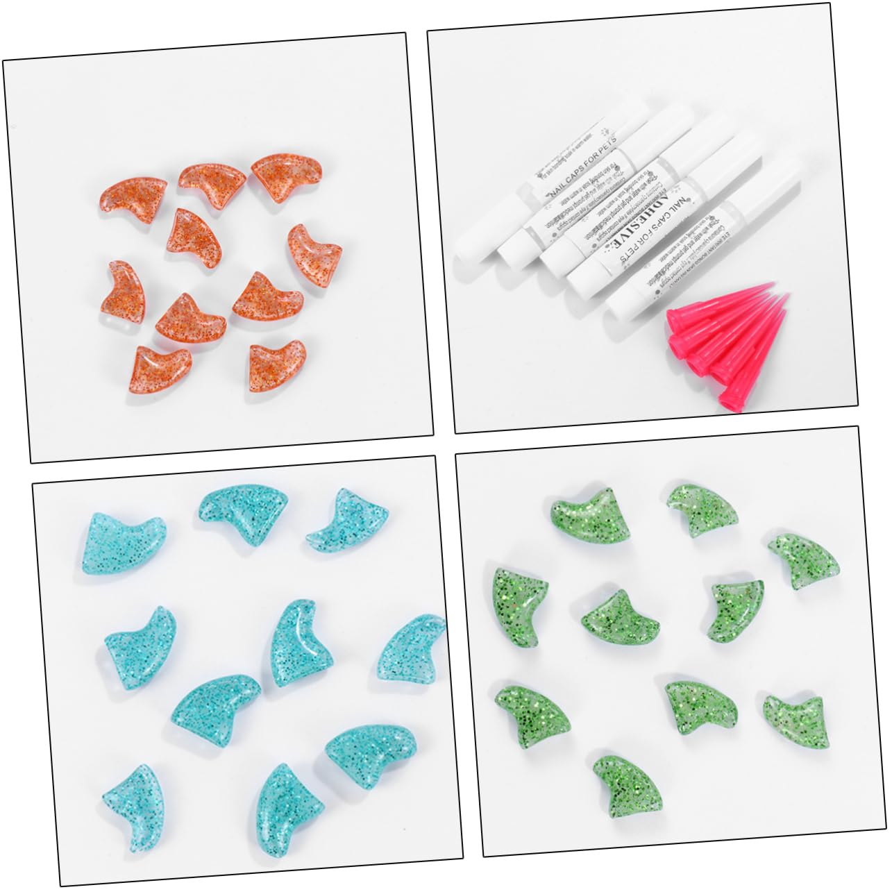 SUPVOX 300 Pièces Ensemble D'Ongles pour Animaux De Compagnie Capuchons De Griffes Capuchons D'Ongles pour Animaux De Compagnie Capuchons D'Ongles De Chat Couvre-Griffes De Chat
