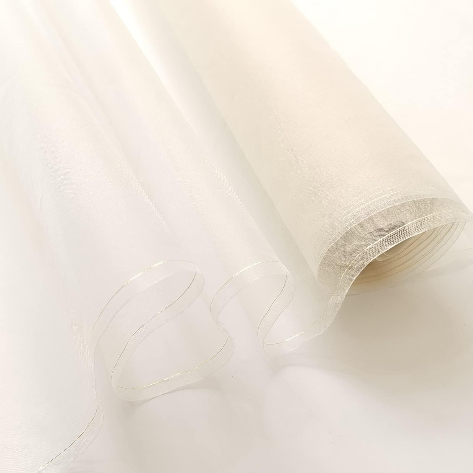 100cm*114cm 100% Silk Fabric Natural White Silk Organza Fabric Gauze Wedding Fashion Lining Material