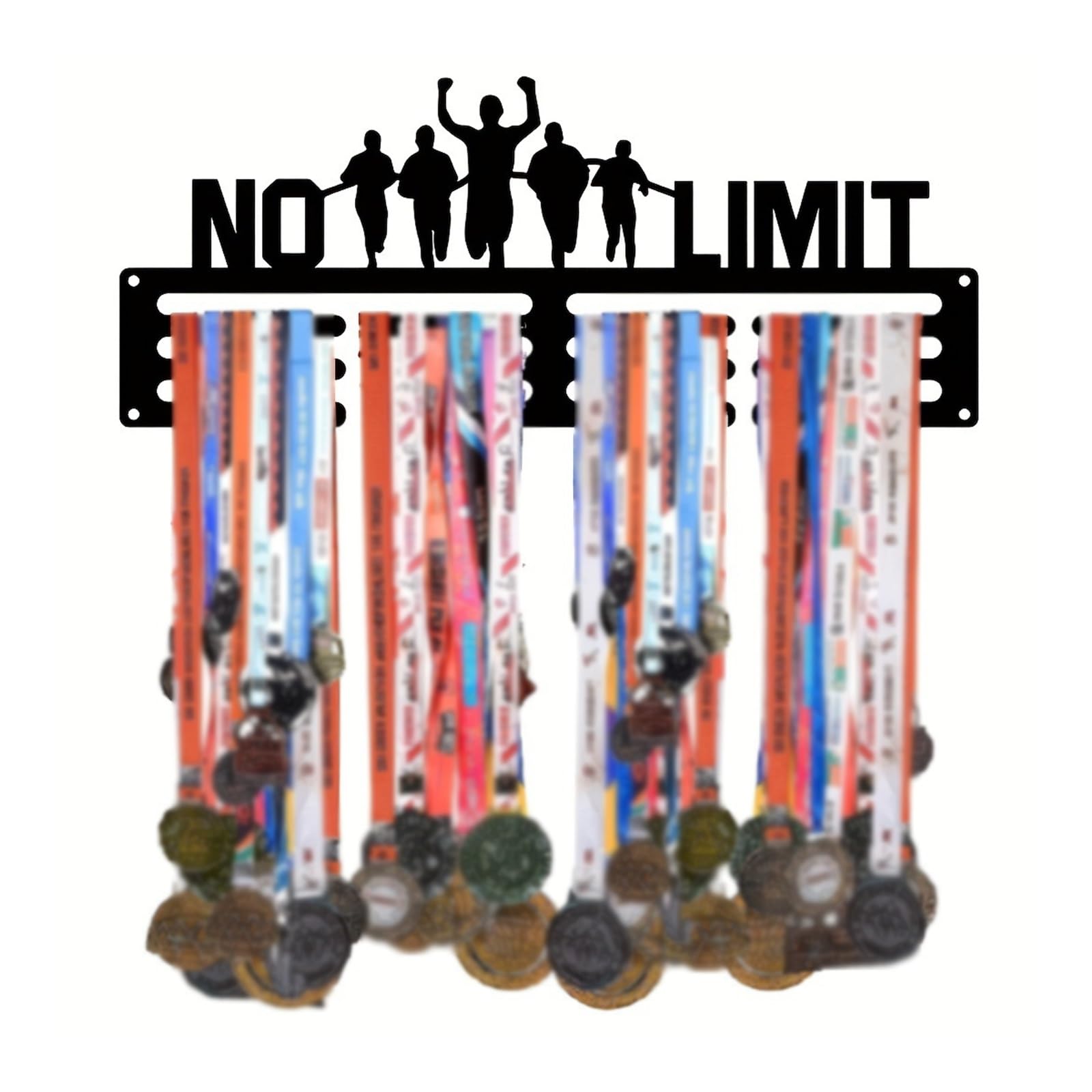 Uchwyt na medale lekkoatletyczne - naścienny żelazny stojak do eksponowania medali - 30 cm x 12,7 cm dla sportowców i entuzjastów sportu