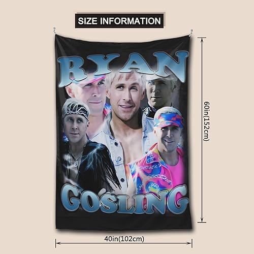 Miniatura 2 de Emigress Ryan Gosling - Tapiz para colgar en la pared, póster para dormitorio, decoración del hogar, 60 x 40 pulgadas