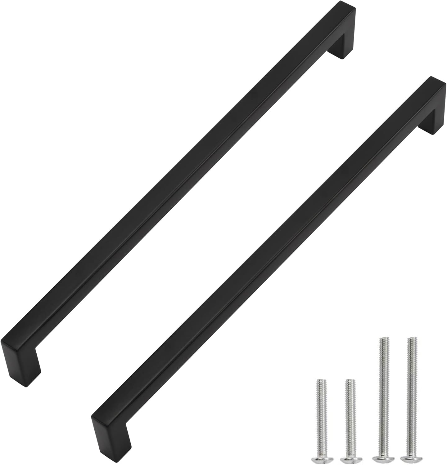 Redunest キャビネット取っ手 マットブラック キャビネットハンドル 四角い引き出し取っ手 40個パック 12-3/5インチ