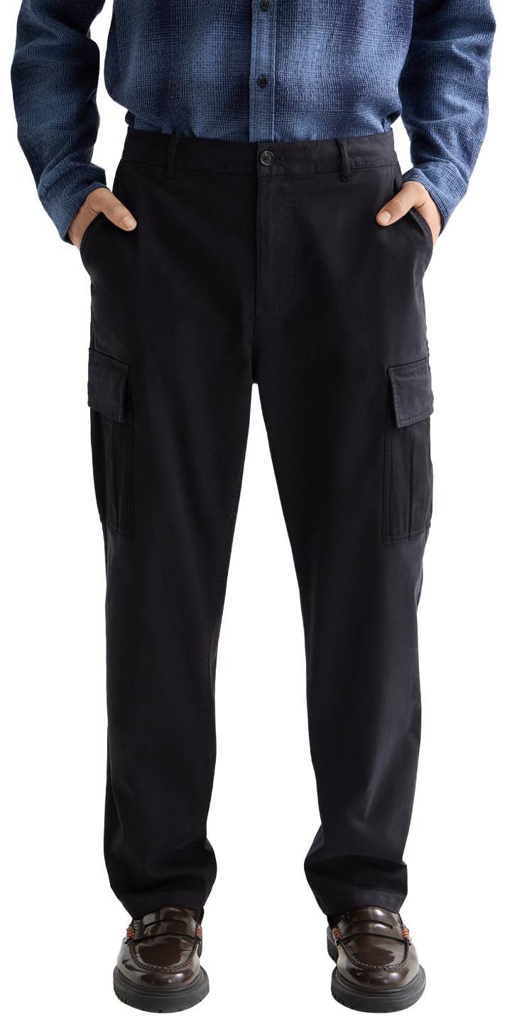 Scotch & Soda Men's Sky Captain 401 Harper- Gart-Dyed Cotton Blend Loose Tapered Cargo