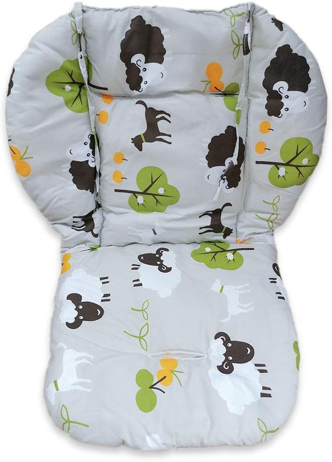 high Chair Cushion Cover, high Chair Cushion pad/Cushion high Chair/Breathable High Chair Pad,Soft and Comfortable, Cute and Exquisite Patterns, More Comfortable for Babies (Grey Sheep Pattern)