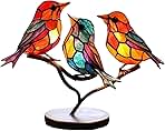 Azonee Colorful Birds Ornament - Modern Style Acrylic Birds Figurine, Tabletop Bird Decoration for Bedroom, Tabletop Bird Decoration Acrylic Birds Figurine, Home Decor Gift
