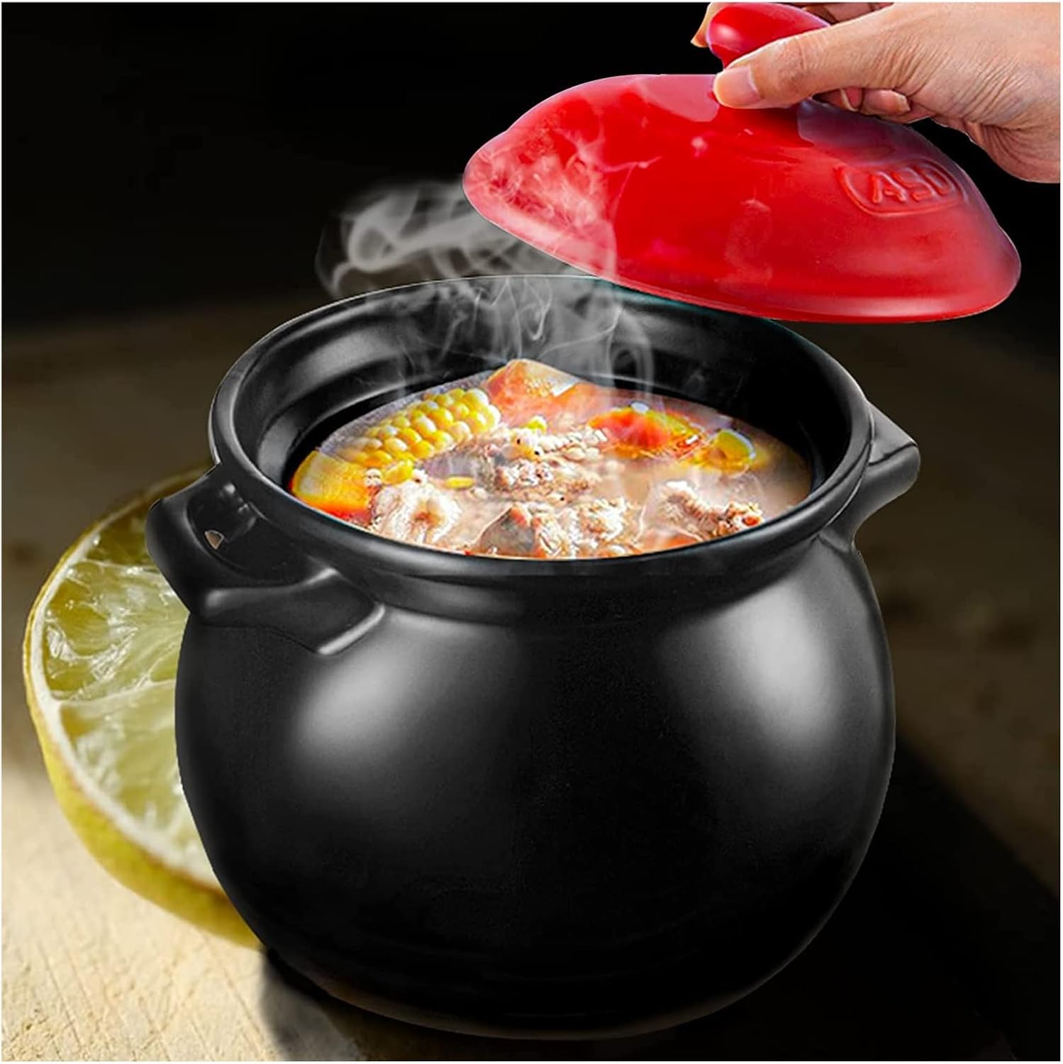 SoOSSN Japanese Ceramic Hot Pot, Casserole Earthenware Clay