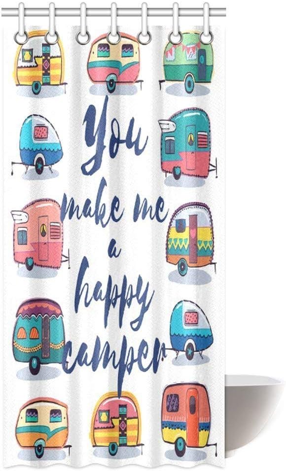 Camper Shower Curtain Set You Make Me Happy Camper