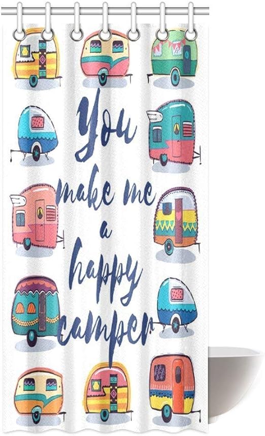 Camper Shower Curtain Set You Make Me Happy Camper