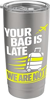 Baggage Handler Ramp Agent Airport Worker Aviation Crew Stainless Steel Insulated Tumbler
