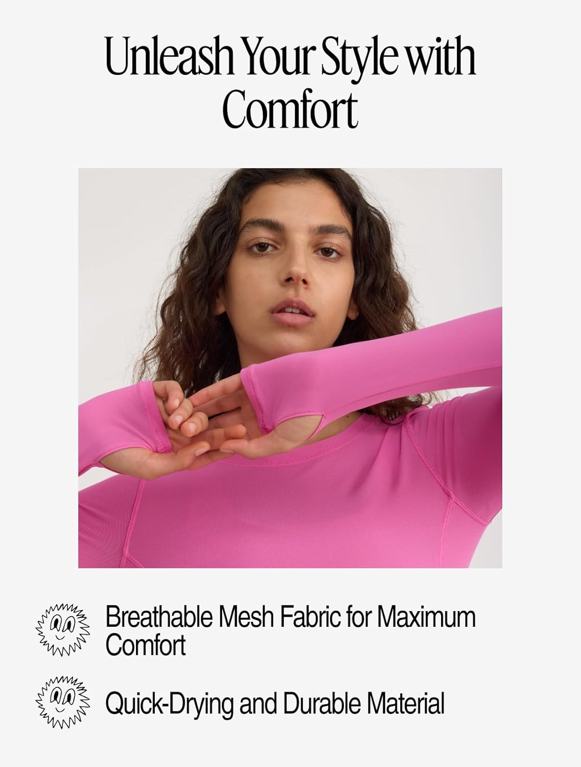 Organic Basics Womens Active Mesh Long-Sleeve Tee Shirt - Image 4