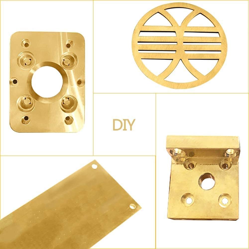 materie prime lastra di ottone lamiera di metallo piastra per artigianato riparazioni fai da te fogli di rame lavorabili lamiera di ottone foglio di rame puro foglio (colore: 100x100x2,5 mm) (co