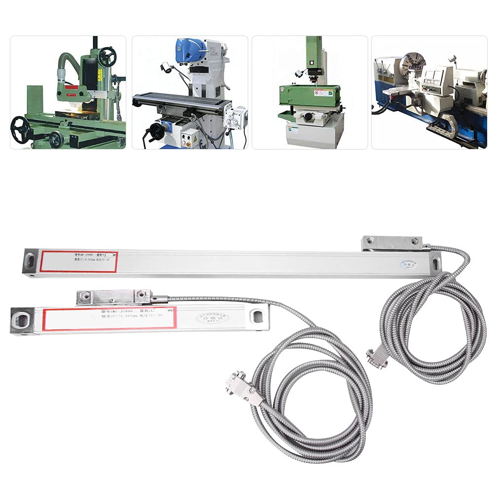 Odczyt skali liniowej 2AE 3AE Precyzyjny cyfrowy enkoder ze stopu aluminium do frezarki Tokarka Sprzęt CNC Zakres pomiarowy 100 mm 500 mm Zestaw 2 sztuk