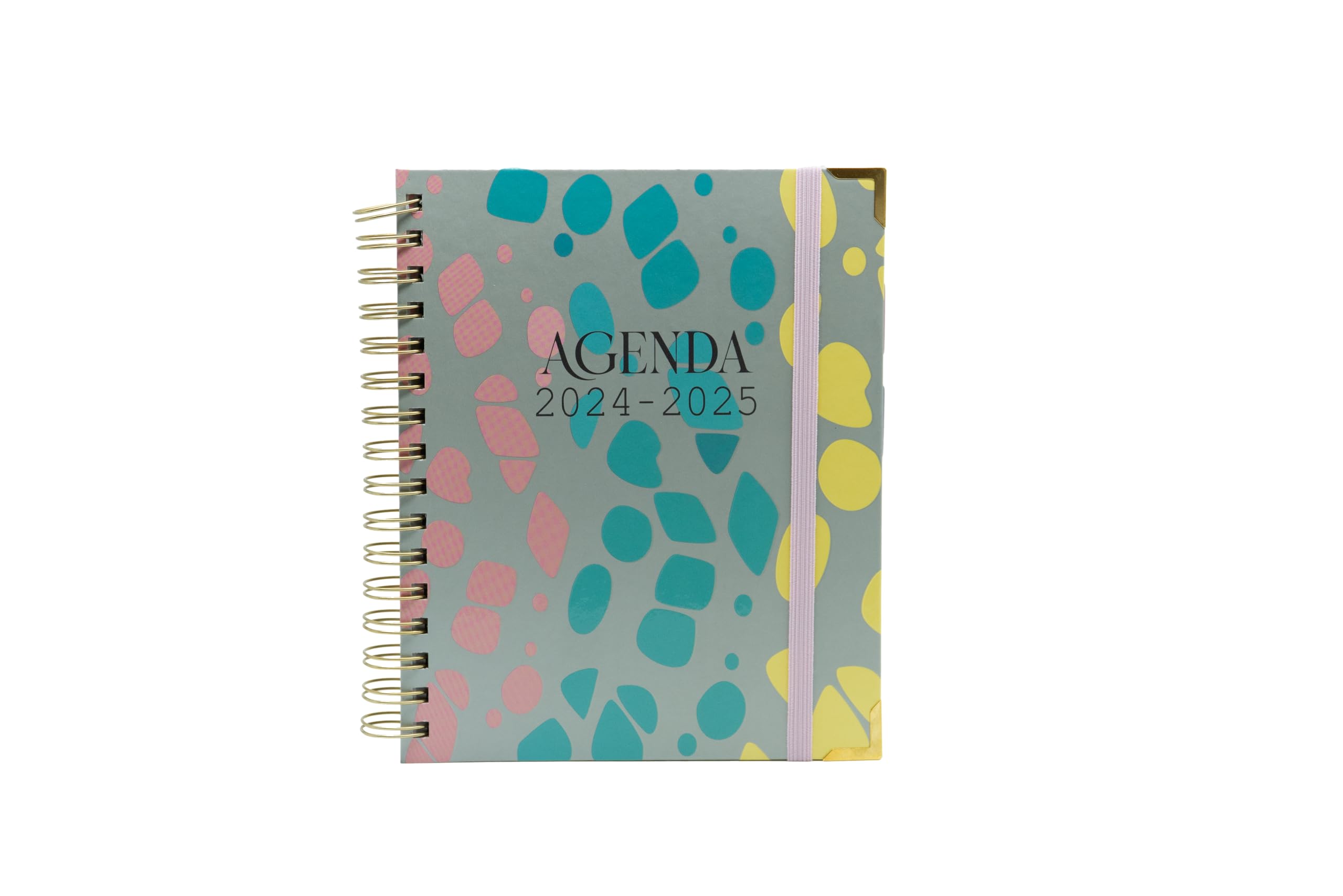 Agenda Escolar 2024-2025 Print - Planificación Diaria y Anual, Encuadernación Premium - Agenda Anual con 2 Días por página - Tamaño 2,5 x 17,5 x 21,5 cm - Sweetcolor