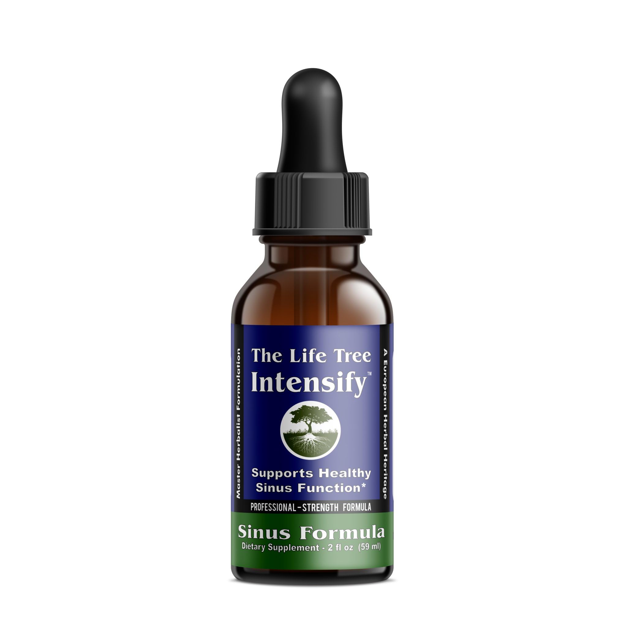 The Life Tree Intensify - Natural Sinus Support | Professional Strength | Promotes Breathing Easier Within just Seconds of use - 2 fl. oz Bottle.