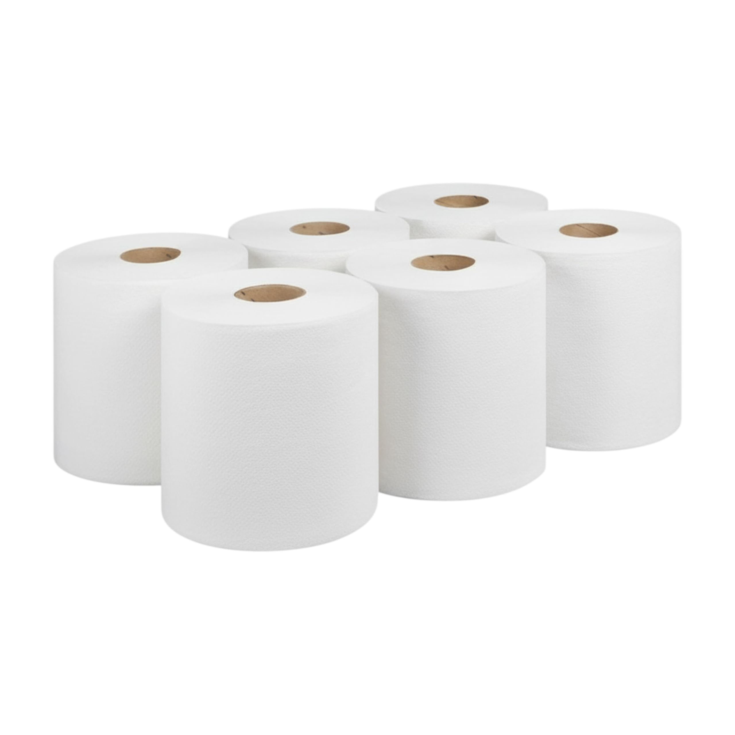 ASPECT Kitchen Rolls (Pack of 6) (2400 Sheet) Centrefeed 2 Ply Embossed Pattern Paper Towels Strong and Absorbent Tissue Paper | UK Supplier Wipe Away Perfect for Commercial & Kitchen Use -White