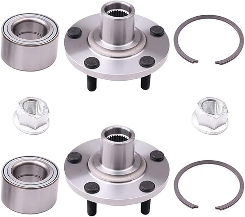 SCITOO El conjunto de cojinete y cubo de rueda reemplaza 518516 ajuste delantero para Infiniti I30 2000-2001, para Nissan Altima 2002-2006, para