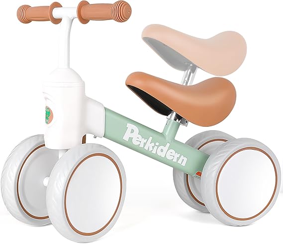 Baby Balance Bike for 1-3 Year Old Boys Girls, 12-36 Month Toddler Balance Bike, 4 Wheels Baby Bike Toddler First Birthday Gifts