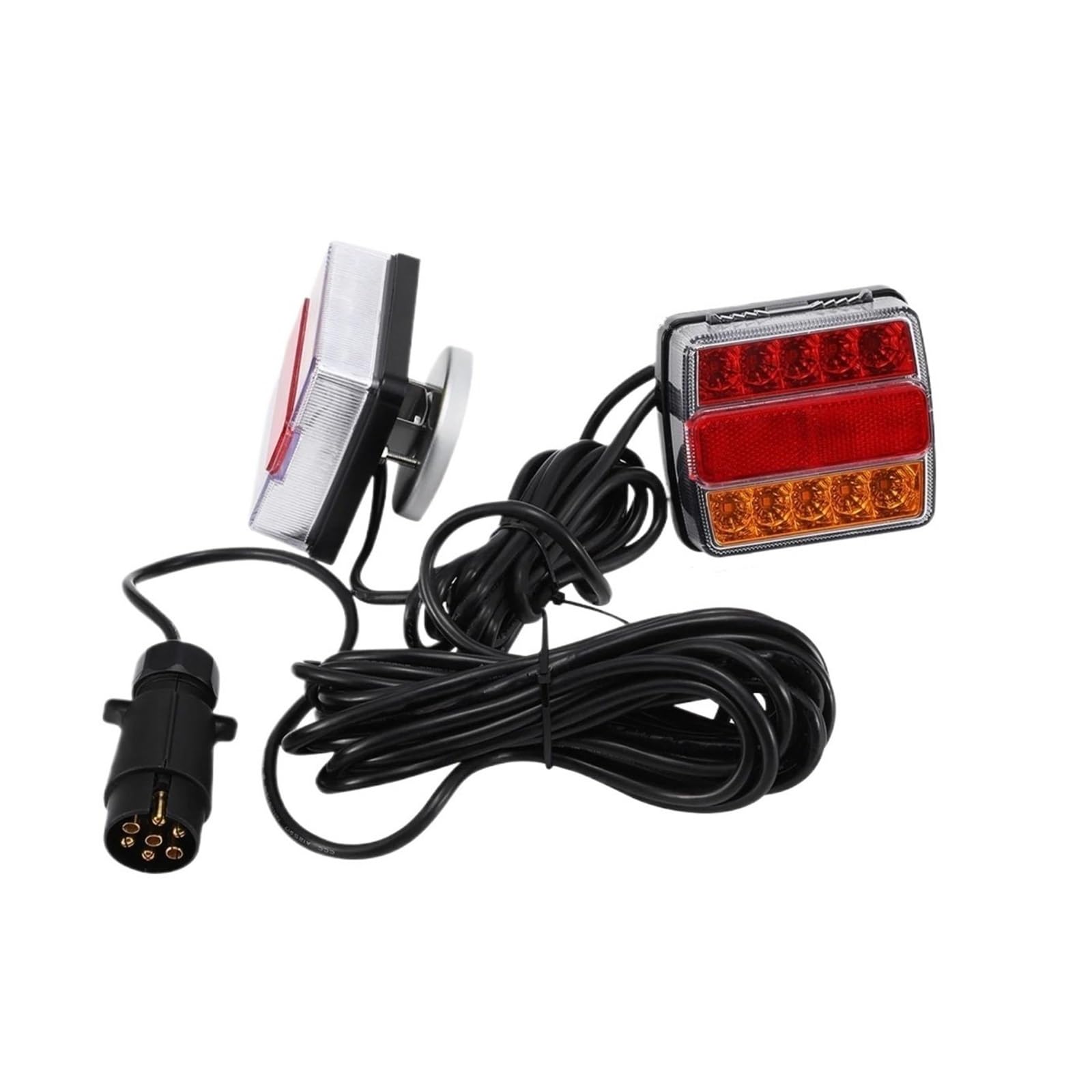 Feux de remorquage aimantés LED 12V longue portée avec câble de 7.5m flexible