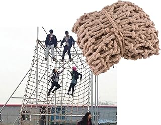 Kids Safety Net,Heavy Duty Hemp Rope Cargo Net Fence Stair Jute Net Adult Ladder Banister Protection,Indoor Ceiling Decoration Net,Plant Support Rope Netting