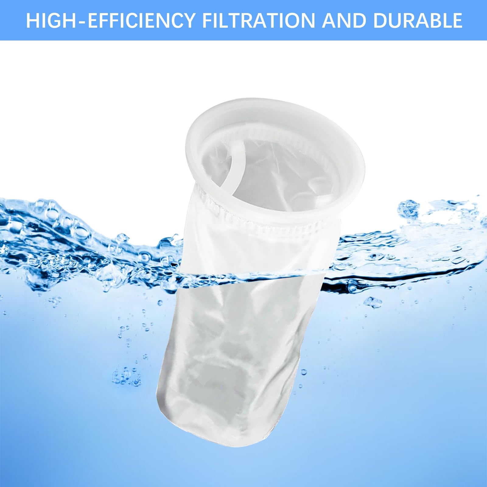 Lot De 5 Filtres IBC En Nylon 200 Mesh - Diamètre 105mm, Longueur 25cm - Lavables Et Réutilisables - Pour Eau De Pluie, Industrie, Agriculture