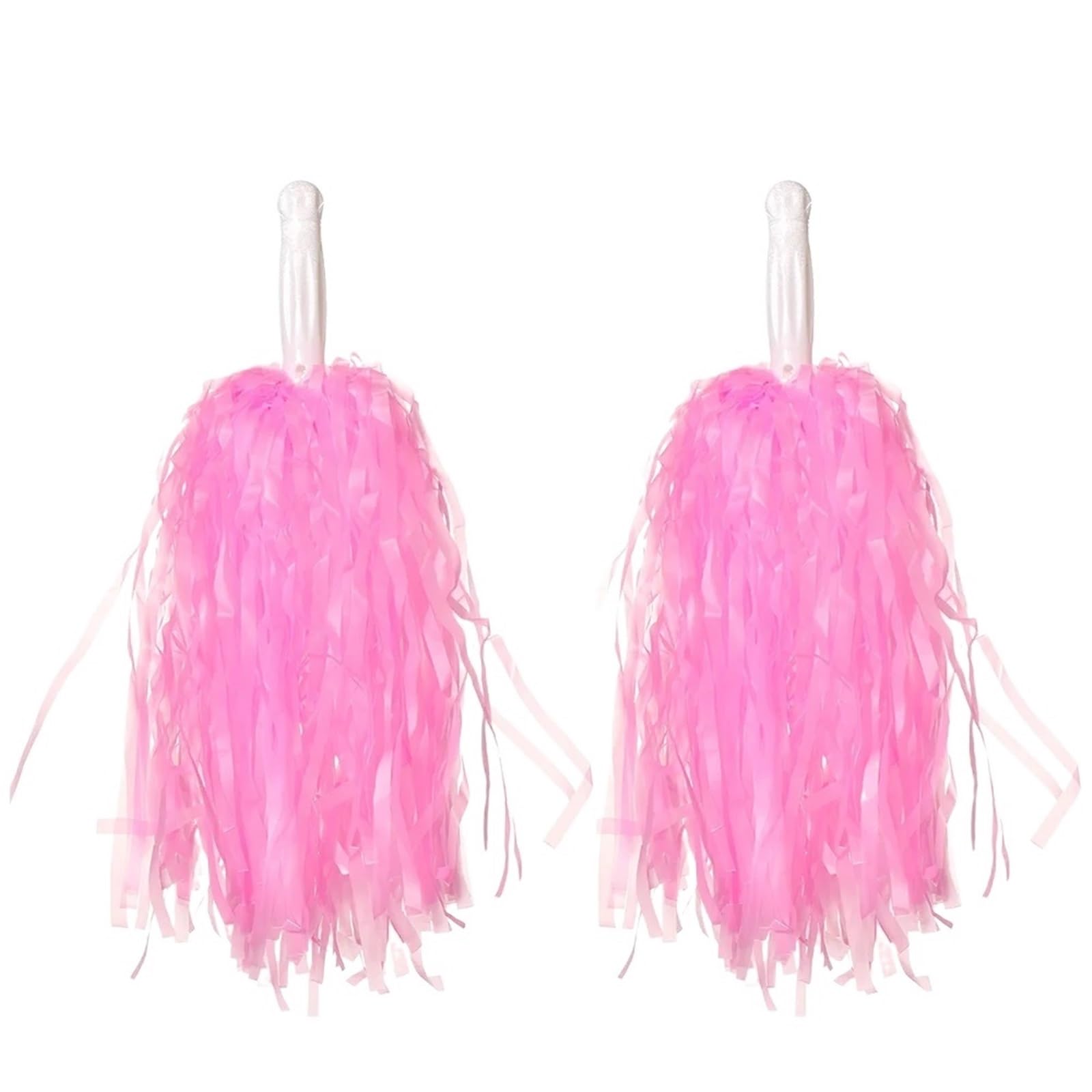 Pompom 1Pair Rainbow Plastic Cheerleader Pompoms Girl Cheer Refueling Props Cheerleading Pom Ppom for Cheerleaders(Color 4)
