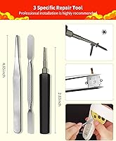 Vista 4 de Kit de repuesto 13 en 1 para controlador Meta Quest 3, kit de reparación para controlador Oculus Quest 3, accesorios Quest 3 con joysticks