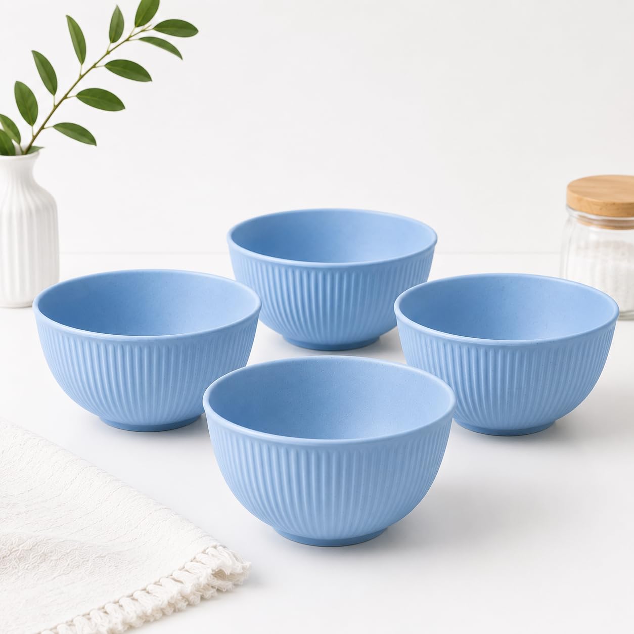 Wheat Straw Dinnerware Set - 4 Piece Multicolor -20 Wheat Straw Dinnerware Set - 4 Piece Multicolor -20