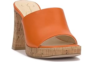 Women's Patent Leather Orange Wedge Sandals