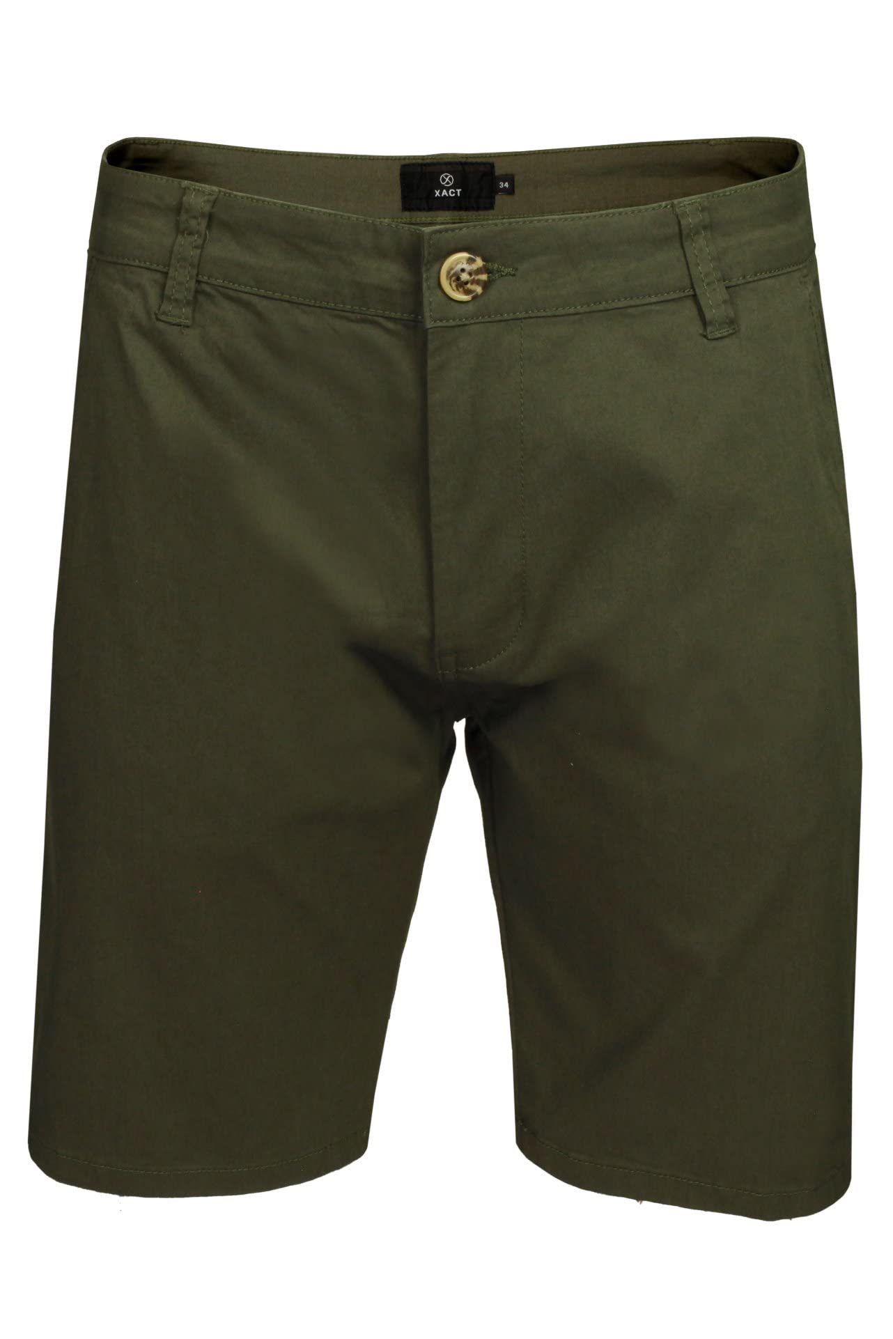Xact Men's Cotton Stretch Chino Shorts (Khaki) 38