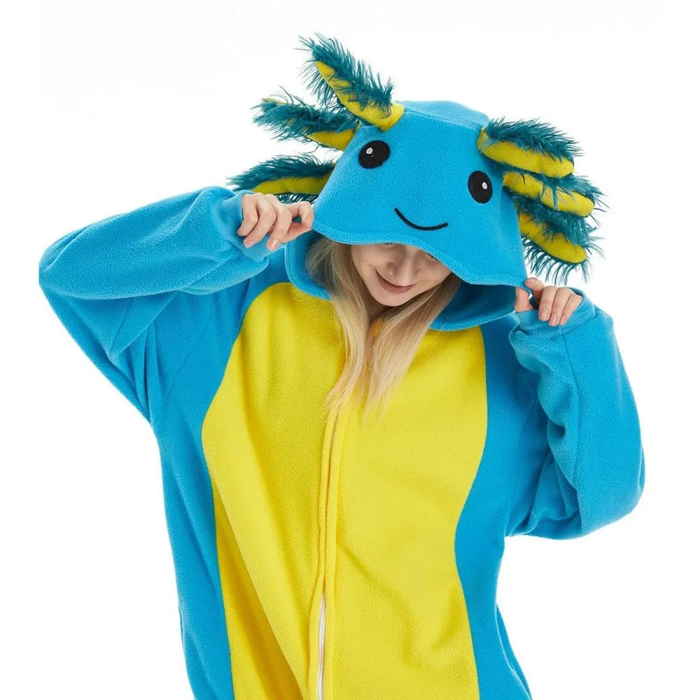 NYSDM Pigiama da Donna Unisex per Adulti con Animali, a Forma di Pesce, da Notte, per Ragazze, Anime, in Un Unico Pezzo, Regalo di Compleanno, Cosplay, Costume Kigurumi