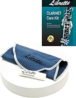 Vista 1 de Libretto Kit de hisopo de limpieza para clarinete – Hisopo de microfibra con forma de lágrima azul y grasa de corcho de 0.16 onzas