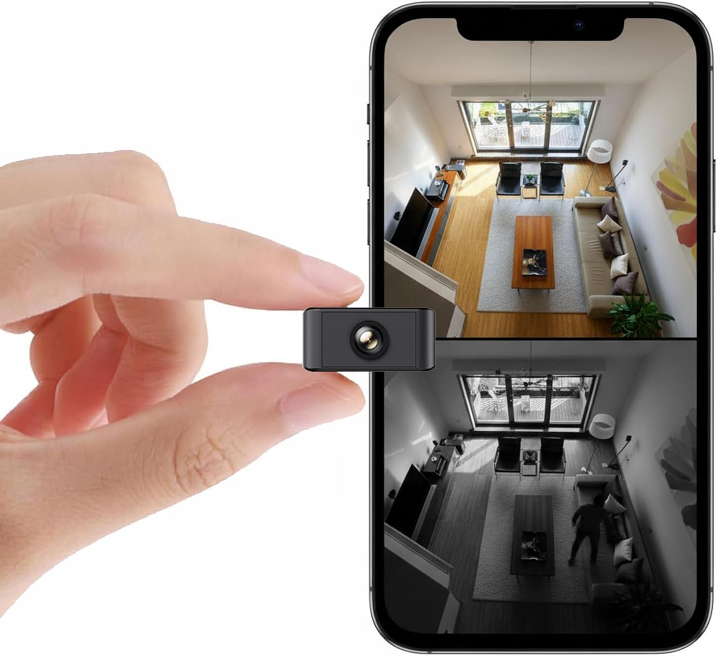 Spy Indoor Wireless Camera Mini Hidden WiFi Cameras Home Security Room Body Cam Nanny Smart Home Outdoor Cams Pet Dog Baby Camara 1296P House Portable Tiny Small Room Night Vision Door Cam