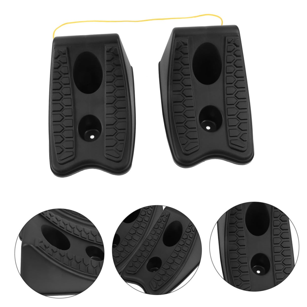 ABOOFAN Cuñas para Ruedas de Coche Abs Negro 4 Piezas para Garajes