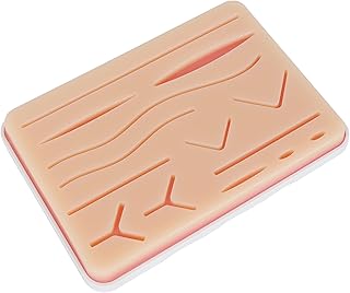 LAPLAY Upgraded Suture Pad 4 Layers, Perfect Addition for Suture Practice Kit, for Medical Students and Nurses, Reusable Silicone Training Skin Model, Durable Suturing Pad with 14 Pre-Cut Wounds
