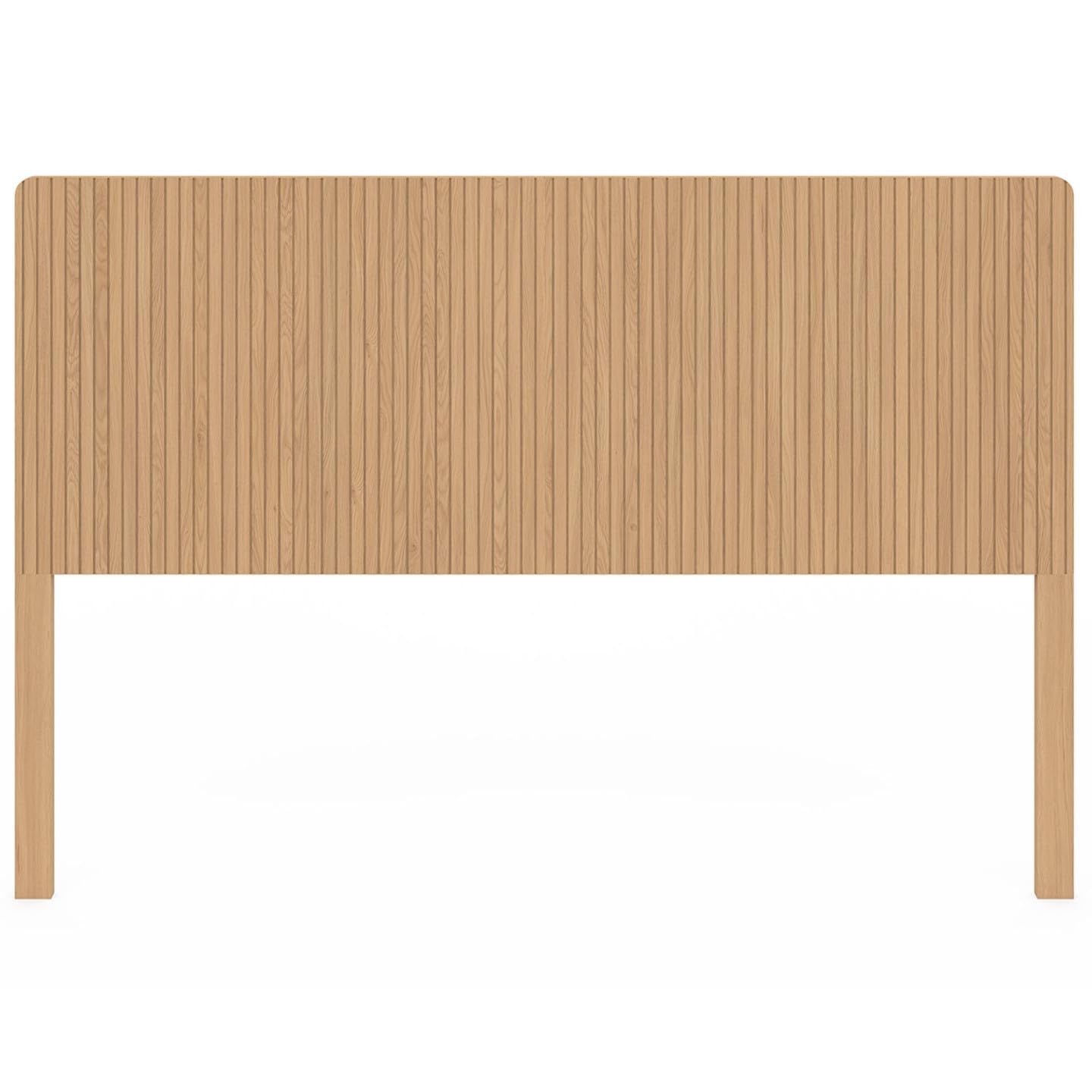 IDMarket - Cabecero de cama con pie Juliette 160 cm, efecto listones de madera
