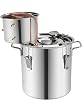 Stainless Steel Water Distiller, Copper Still Kit, Essential Oils Still Boiler Copper Tube Home Fermentation Kit,12L/3GAL [Energy Class A]