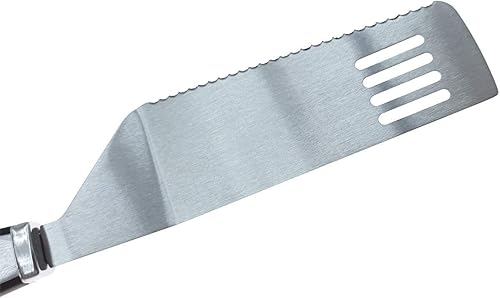 Miniatura 4 de Juego de espátula para servidor de tartas, cortador de pastel de acero inoxidable para cortar y servir, espátula dentada y torno de corte de pizza,