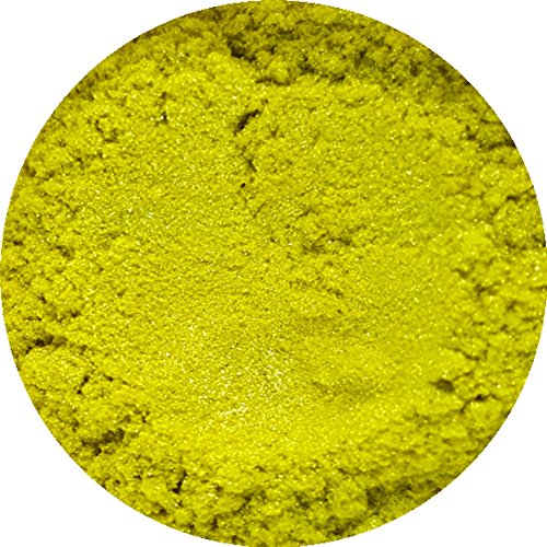 Polvo de mica para uso cosmético, color sorbete de limón, 3-50 g, ideal para jabones, sombra de ojos y bolas de baño