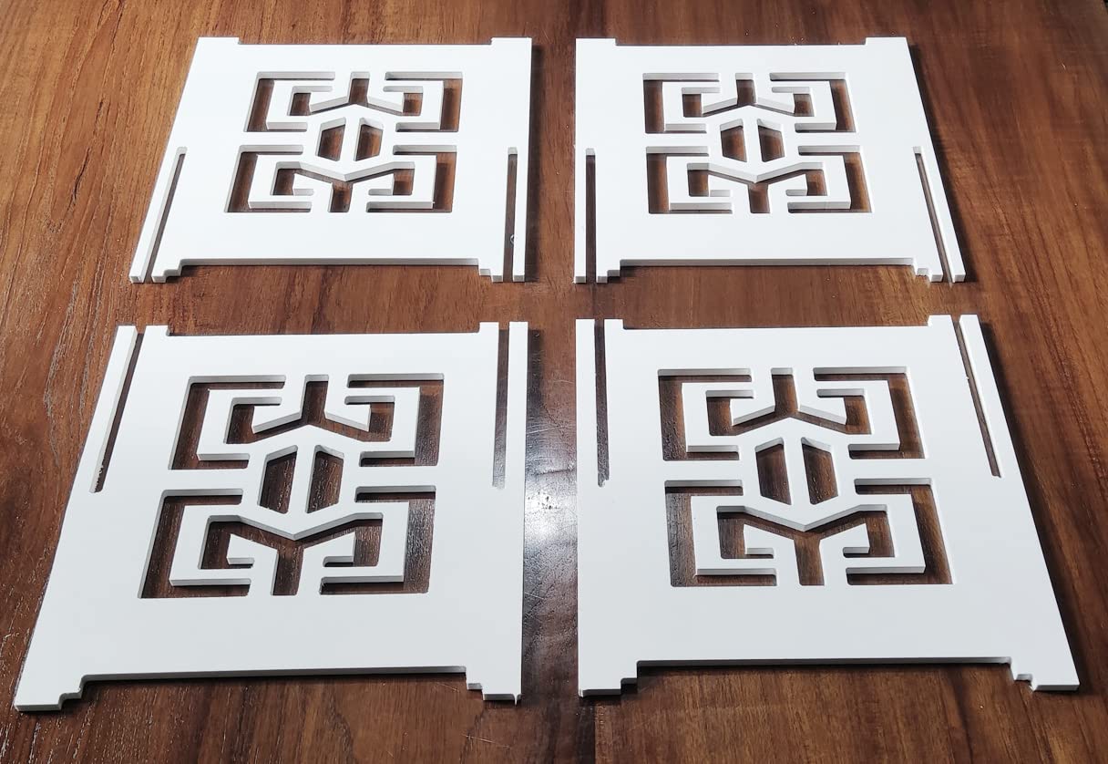 Macetero Decorativo PVC | Celosía Jardín | Maceteros Decorativos, Cubre Macetas PVC, Maceteros Jardín Terraza Exterior, Cubierta de Maceta Interior. (45x45 cm, Modelo Moderno)