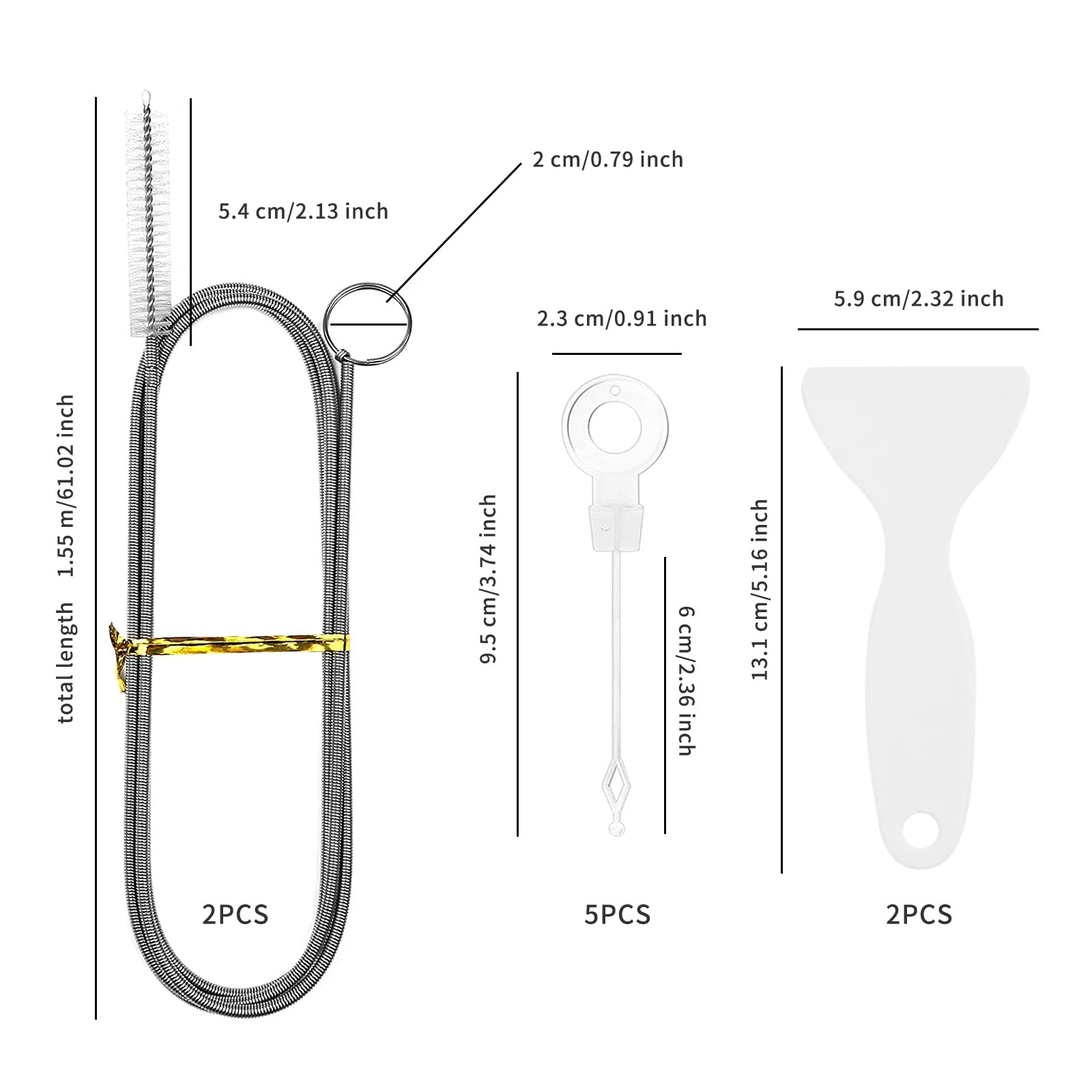 Kit Pulizia Scarico Frigorifero 10 Pezzi - Spazzole, Raschietto E Tappi Per Tubi Intasati - Foto 7