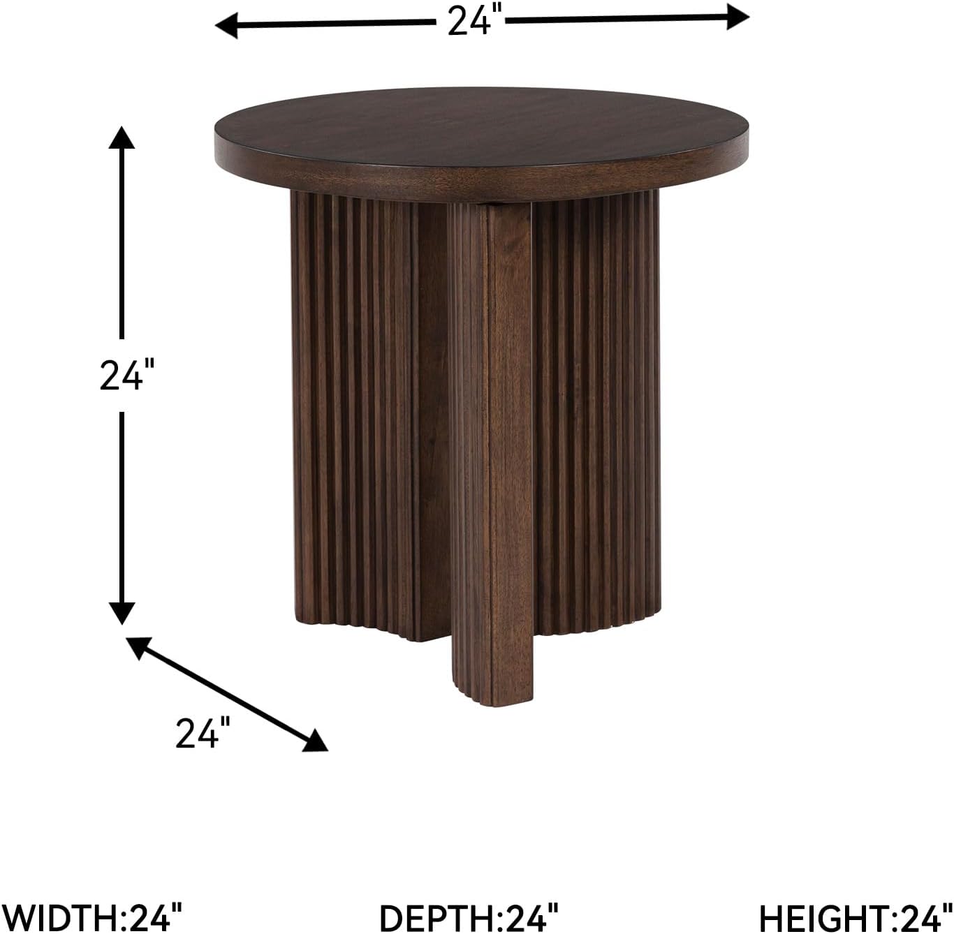 Signature Design by Ashley Korestone Contemporary End Table with Curved Legs, Dark Brown