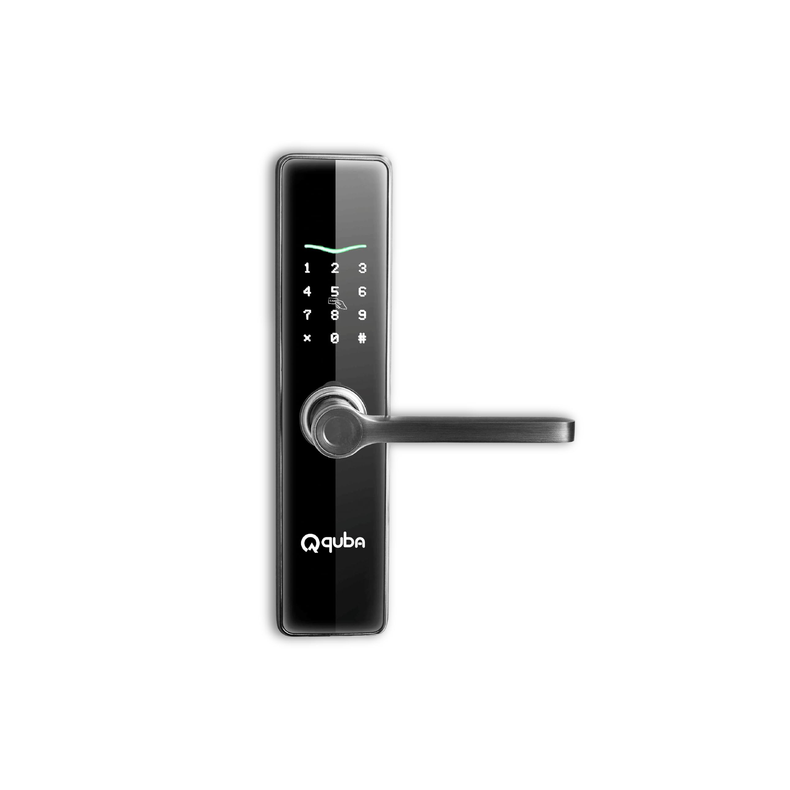 The ORIGINAL QUBA Quest Smart Digital Lock: 5-Way Unlocking - Biometric Fingerprint Access | WiFi Remote Unlocking | RFID Access Card | Pincode | Mechanical Key | Hijack Alarm |2 years warranty
