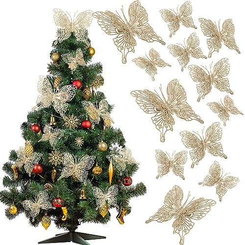 La Mejor Selección de Copas de champaña con tallo hueco comprados en linea. 44 Jutom 24 Piezas Adornos de Mariposas para Árbol de Navidad 3 Tamaños Mariposas Huecas con Purpurina 3D Decoración Navideña para Colgar en Pared con Pinzas y Tallos para...