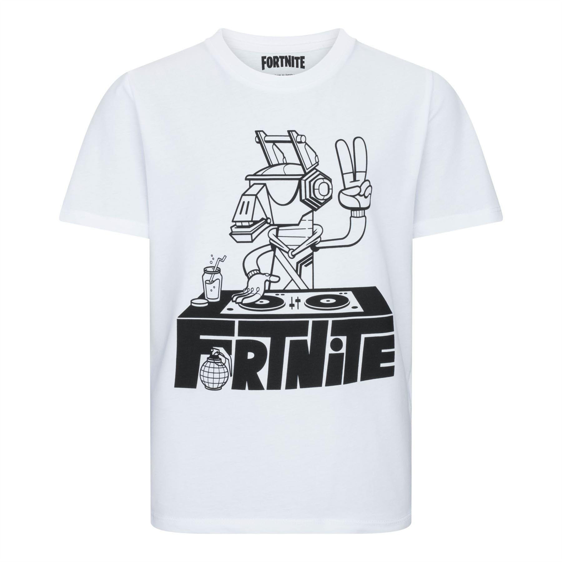 Maglietta Fortnite Per Ragazzi | Vertex RED MASK | Unisex In Cotone Grigio | Maniche Corte Taglia 9-16 Anni | Gaming Ufficiale
